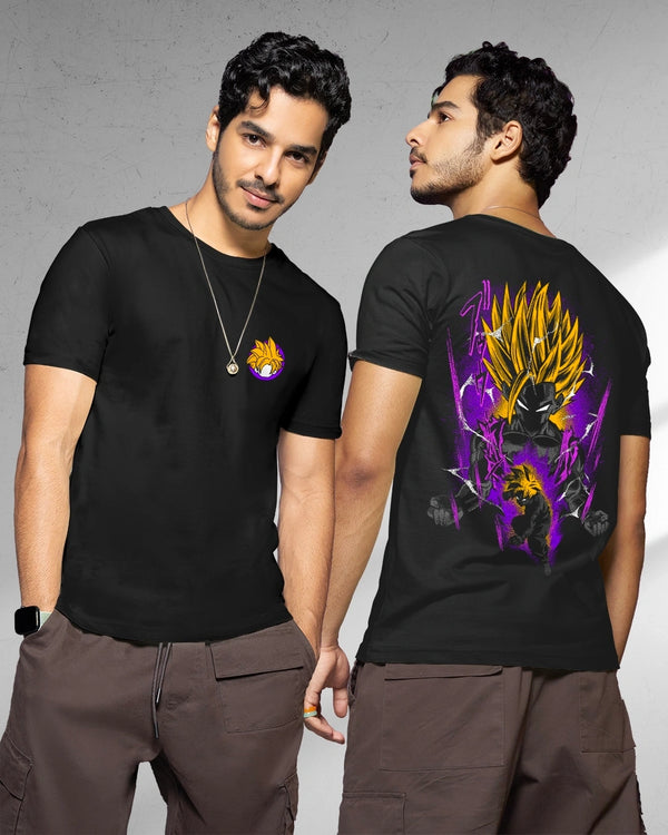 Men's Black Gohan Graphic Printed T-shirt