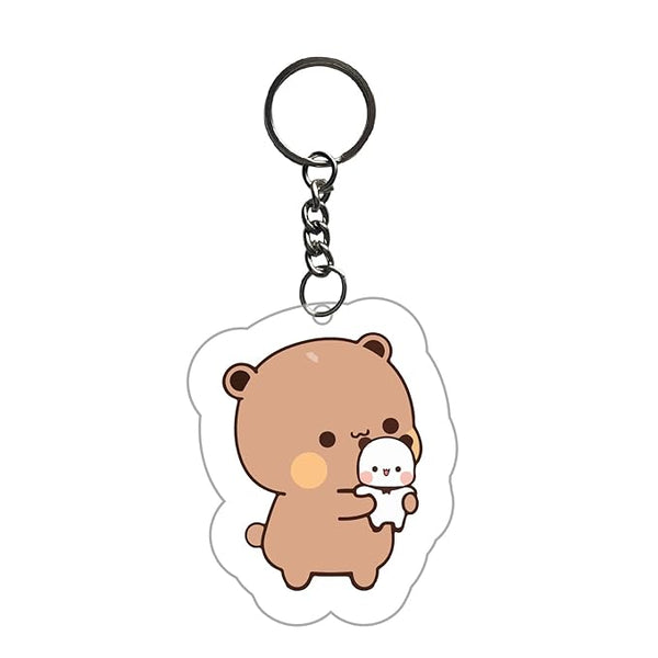 Bubu Dudu Keychain For Kids Girls Bike,Bag Key Tag Aesthetic Keyrings for Home Office Multicolored