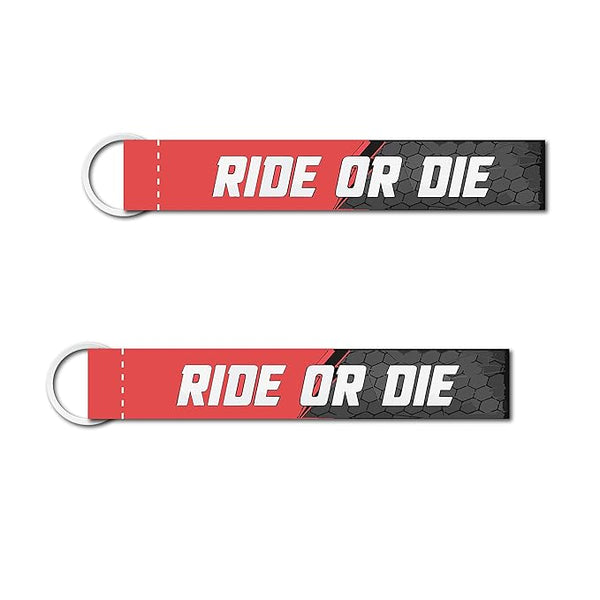 1Pcs Ride or Die Lanyard Keychain Holder Compatible For Bikes Riders Men's Women's Key Tag Multicolored (6 x 1 Inches)
