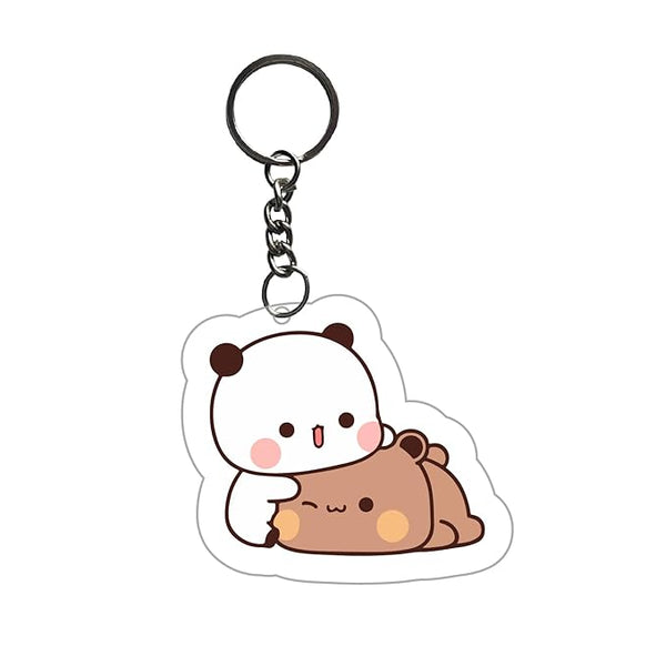 Bubu Dudu Keychain For Kids Girls Bike,Bag Key Tag Aesthetic Keyrings for Home Office Multicolored