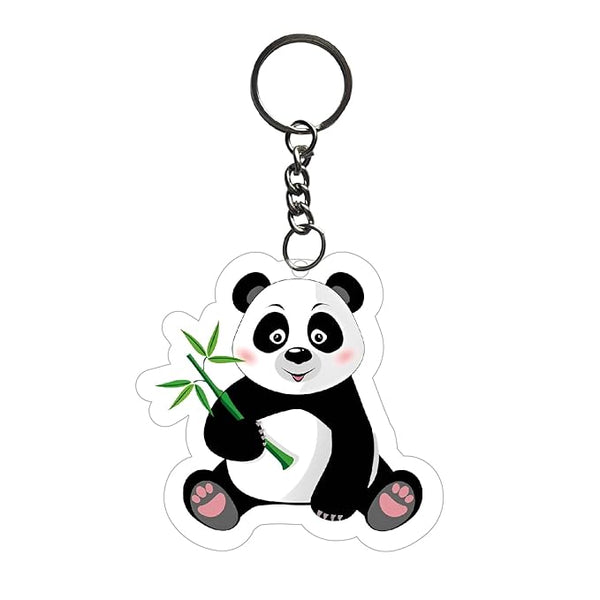 Panda Keychain For Kids Girls | Aesthetic Bike,Bag Key Tag Keyrings for Home Office Multicolored