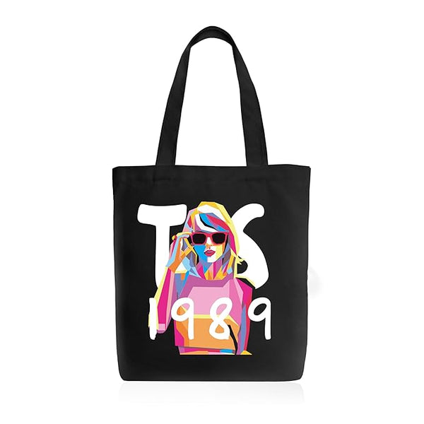 Tay-lorrr Swiftzz Printed Tote Bag With Zipper for Womens College Travel Girls Stylish Tayl_oorr Switzzz Lovers Fans Tote Bag L x H 15 x 17 Inch