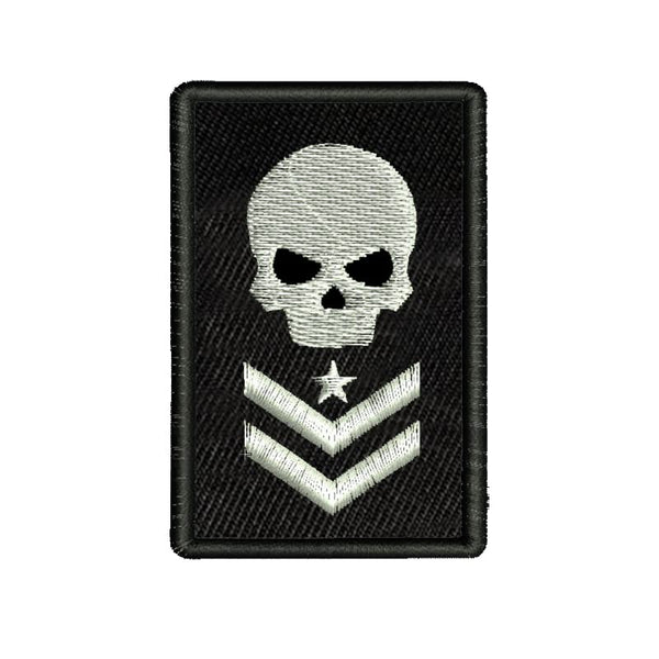 Skull Embroidery Sweable Applique Patches for Denim Coat Jackets Clothes Garments Etc L x H 2 x 3 Inch (White)
