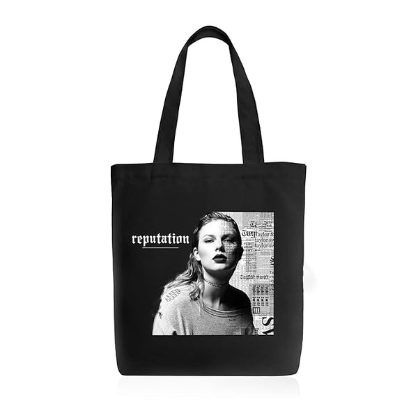 Tay-lorrr Swiftzz Printed Tote Bag With Zipper for Womens College Travel Girls Stylish Tayl_oorr Switzzz Lovers Fans Tote Bag L x H 15 x 17 Inch