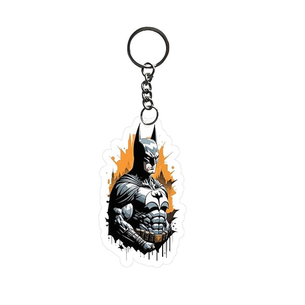 Bat-man Keychain For Kids Boys | Aesthetic Bike Car Bag Key Tag Keyrings for Home Multicolored