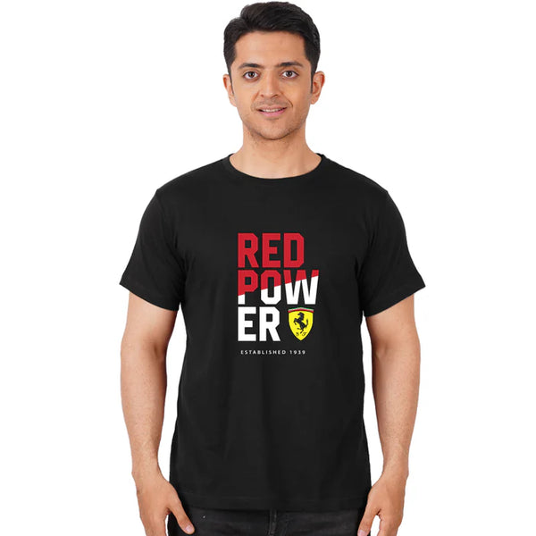 Ferrari RED POWER Half Sleeve Motorsport Unisex T-Shirt