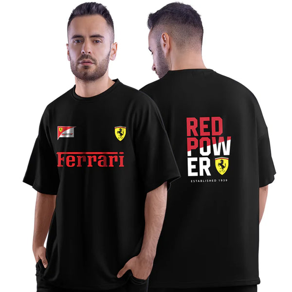 Ferrari "Red Power" T-Shirt | Motorsport Team Fan Apparel | Premium Cotton Tee for Men & Women