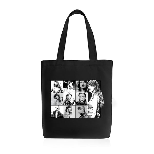 Printed Tay-lorrr Swiftzz Tote Bag With Zipper for Womens Travel College Stylish Girls Tay-lorrr Swiftzzz Fans Tote Bag L x H 15 x 17 Inch