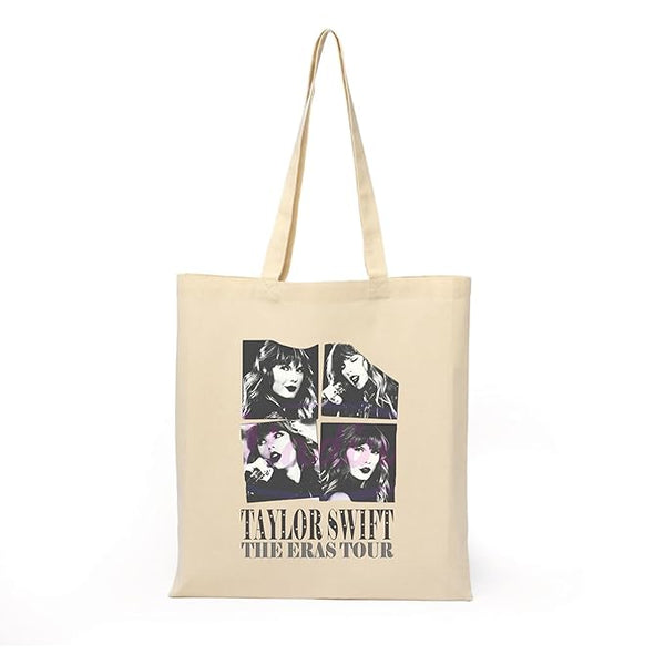 Taylor Swiftz Tote Bag With Zipper for Womens College Travel Girls L x H 15 x 17 Inch