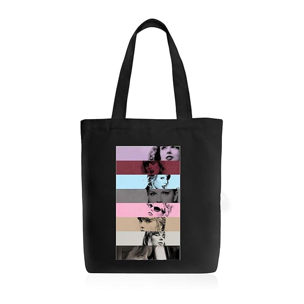 Printed Tay-lorrr Swiftzz Tote Bag With Zipper for Womens Travel College Stylish Girls Tay-lorrr Swiftzzz Fans Tote Bag L x H 15 x 17 Inch