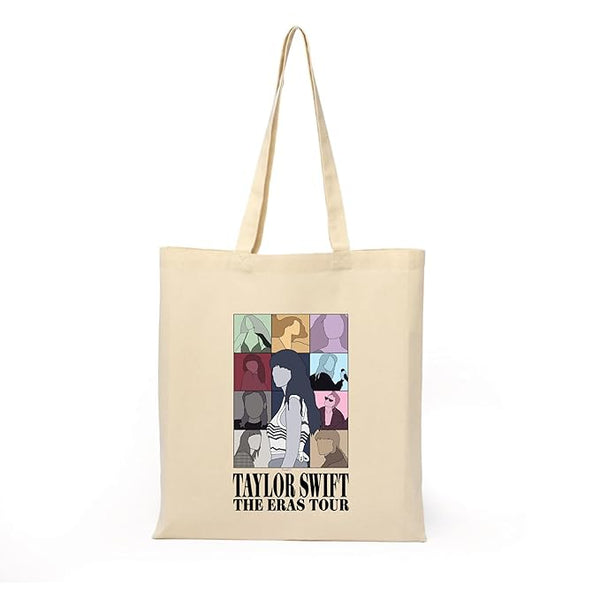 Singer Taylor Printed Tote Bag With Zipper for Womens College Girls Travel L x H 15 x 17 Inch