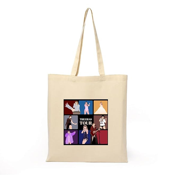 Singer Taylor Printed Tote Bag With Zipper for Womens College Girls Travel L x H 15 x 17 Inch