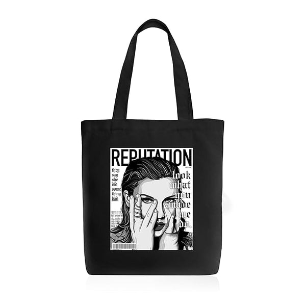 Printed Tay-lorrr Swiftzz Tote Bag With Zipper for Womens Travel College Stylish Girls Tay-lorrr Swiftzzz Fans Tote Bag L x H 15 x 17 Inch