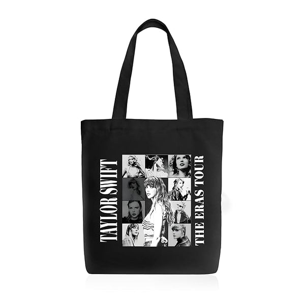 Printed Tay-lorrr Swiftzz Tote Bag With Zipper for Womens Travel College Stylish Girls Tay-lorrr Swiftzzz Fans Tote Bag L x H 15 x 17 Inch