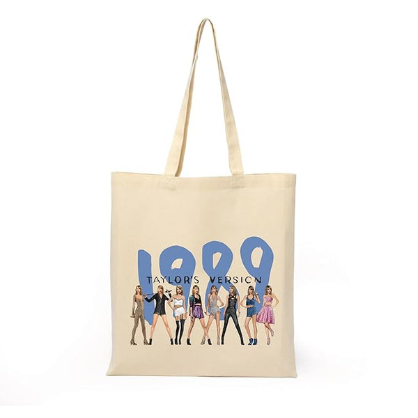 Singer Taylor Printed Tote Bag With Zipper for Womens College Girls Travel L x H 15 x 17 Inch