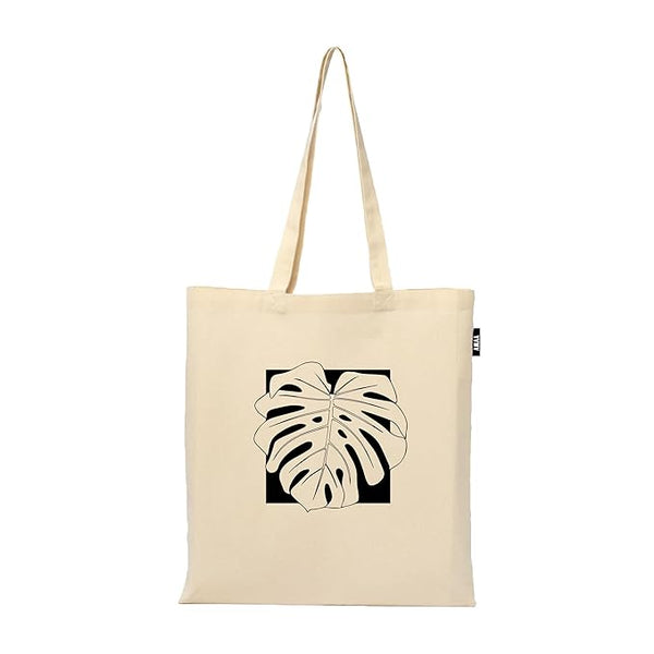 Modern Art Printed Reusable Tote Bags | 100% Organic Cotton Shopping/Grocery Bag | Multi-Purpose Bag | Sturdy Canvas Bag with 15kgs Capacity (13 x 15.7 Inch)