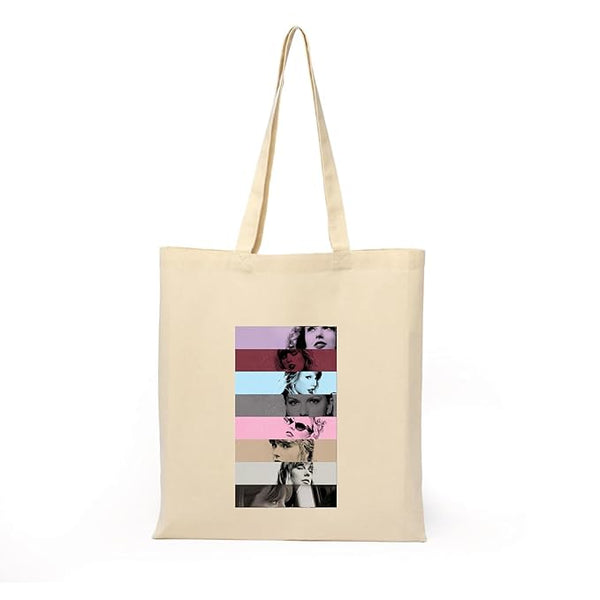 Taylor Swiftz Tote Bag With Zipper for College Travel Womens Girls Printed Tote Bag L x H 15 x 17 Inch