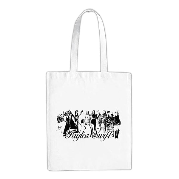 Taylor Swiftz Tote Bag With Zipper for College Travel Womens Girls Printed Tote Bag L x H 15 x 17 Inch