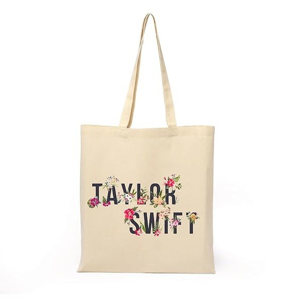 Taylor Swiftz Tote Bag With Zipper for College Travel Womens Girls Printed Tote Bag L x H 15 x 17 Inch