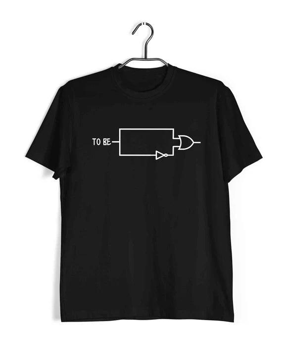 TO BE OR NOT TO BE Nerd Engineering Casual Graphic Printed T-Shirt for Men