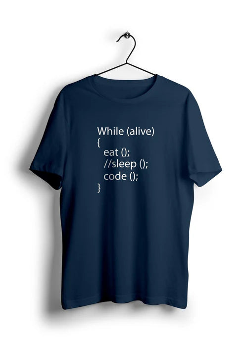 While Alive Eat Sleep Code Unisex T-Shirt