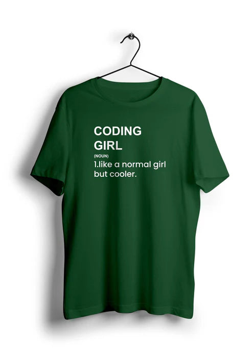 Coding girl Unisex Half Sleeve T-Shirt